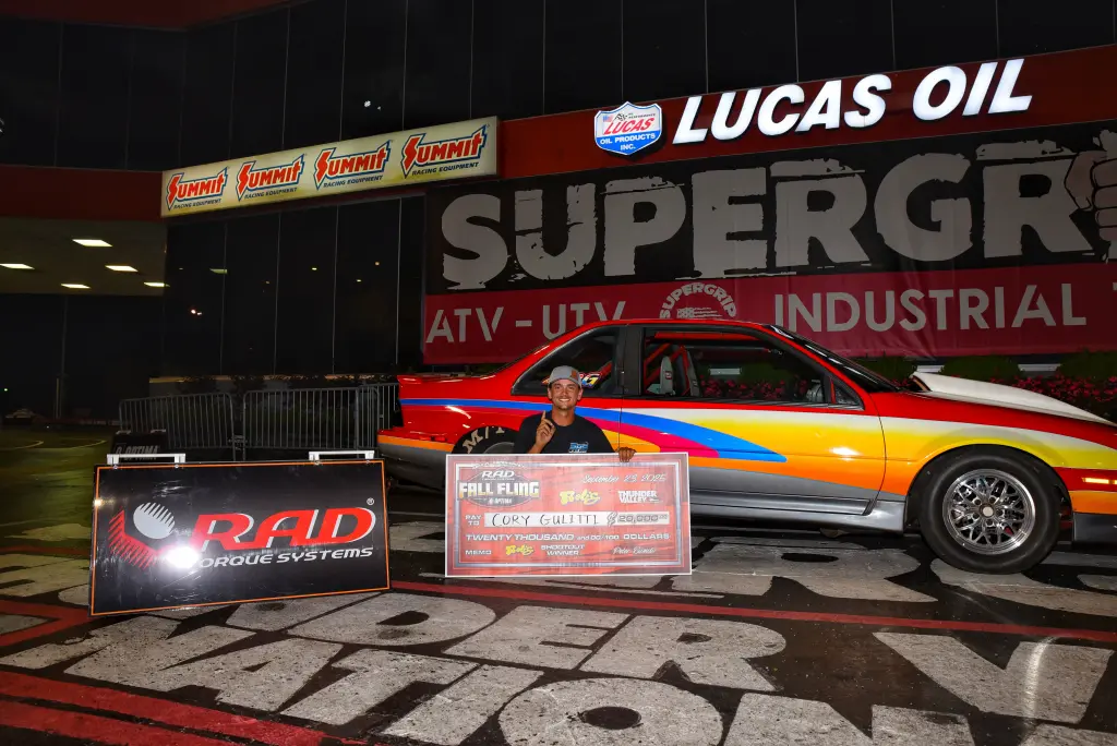 Cory Gulitti picks up the first big check of the week