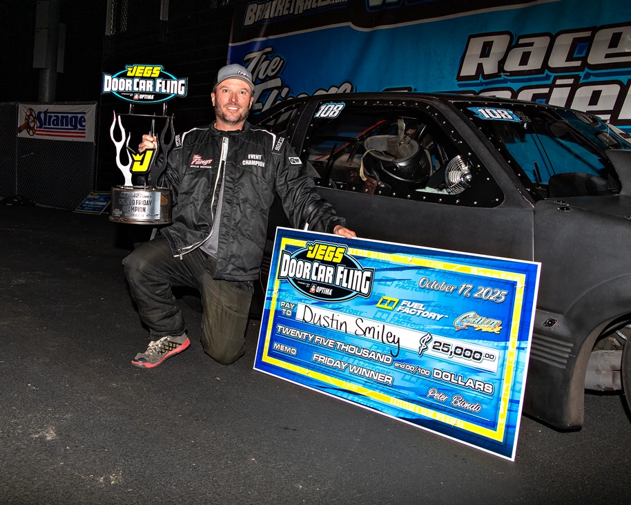 Dustin Smiley Captures Fuel Factory $25K at the JEGS Door Car Fling presented by OPTIMA