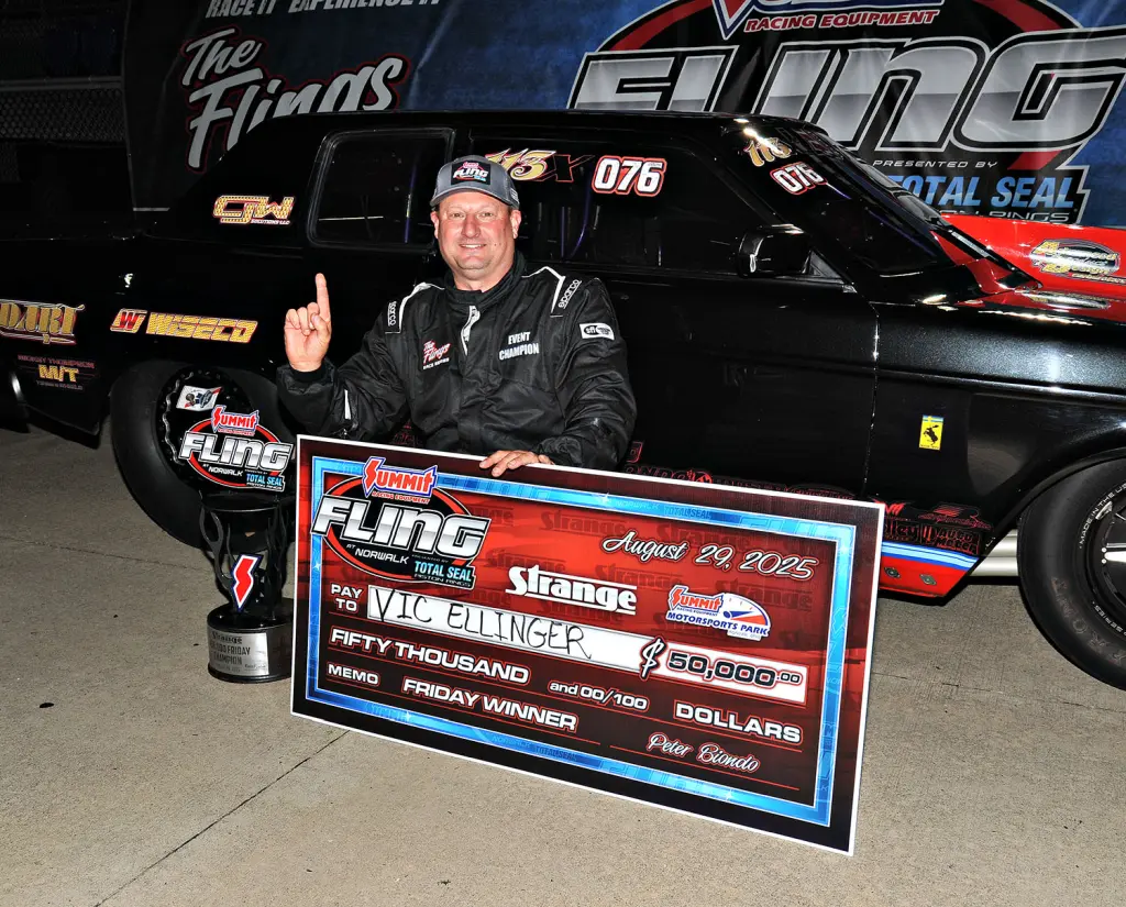 Vic Ellinger Cashes In $50,000 on Strange Friday at the Summit Racing Fling presented by Total Seal
